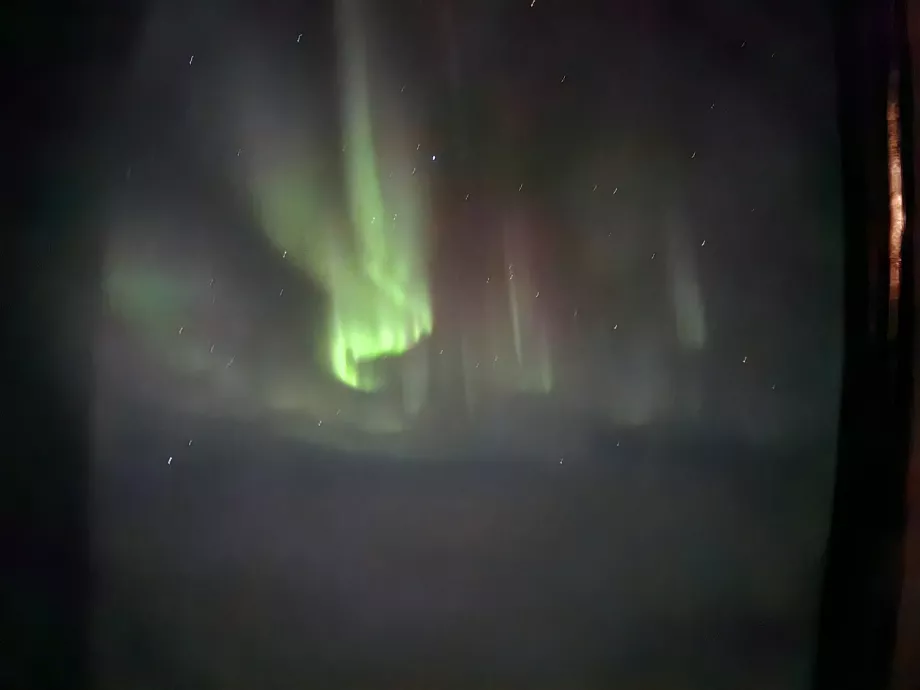 Aurora boreal em voo