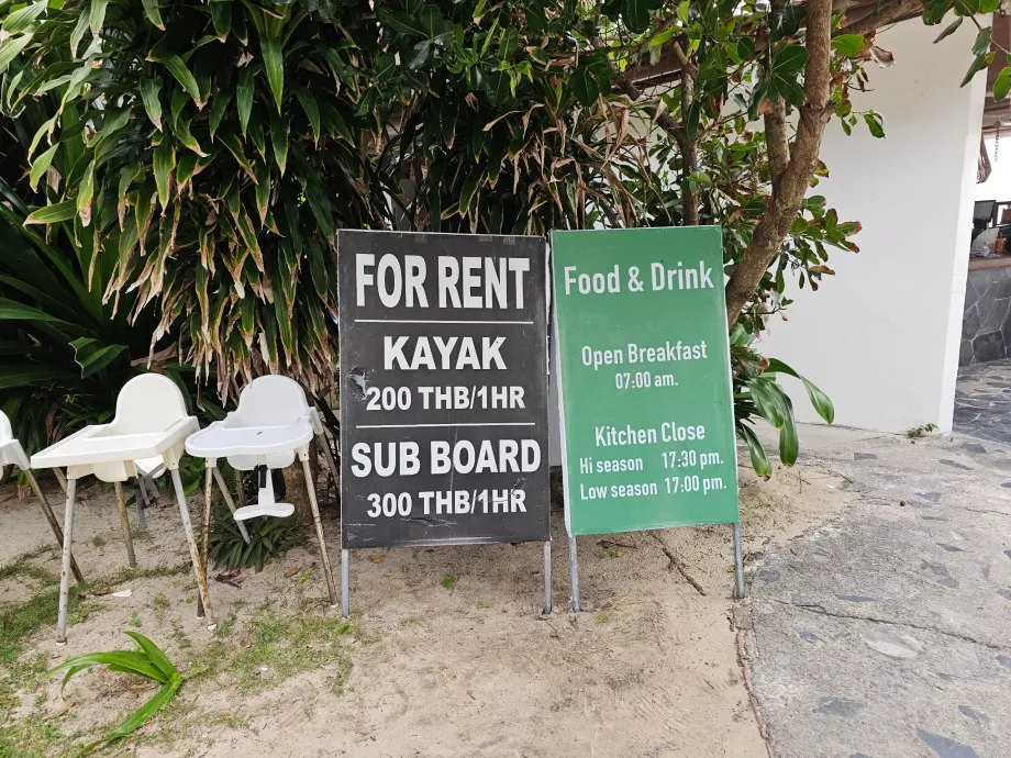 Silver Beach, desportos aquáticos