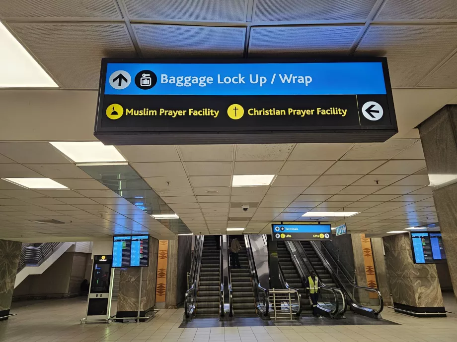 Sinalização incorrecta da sala de bagagens