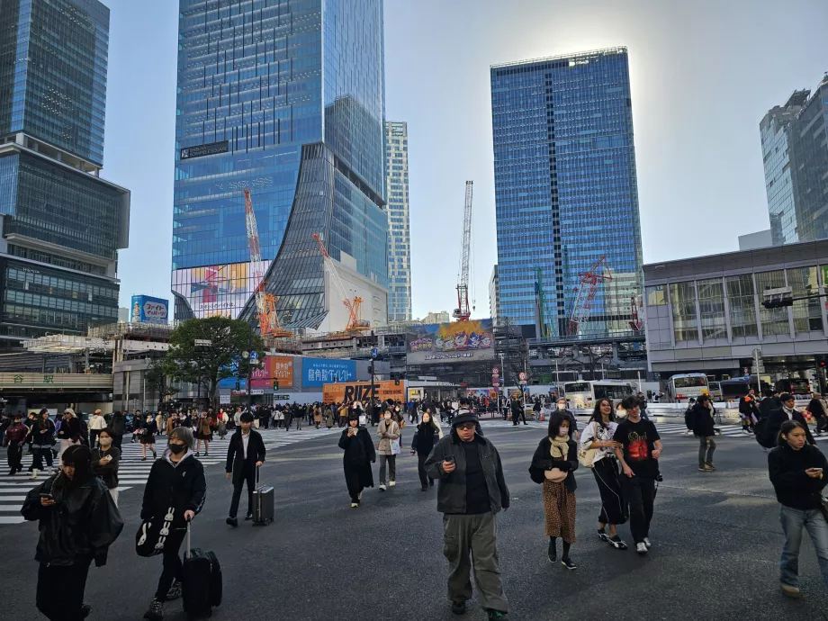 Junção de Shibuya durante o dia