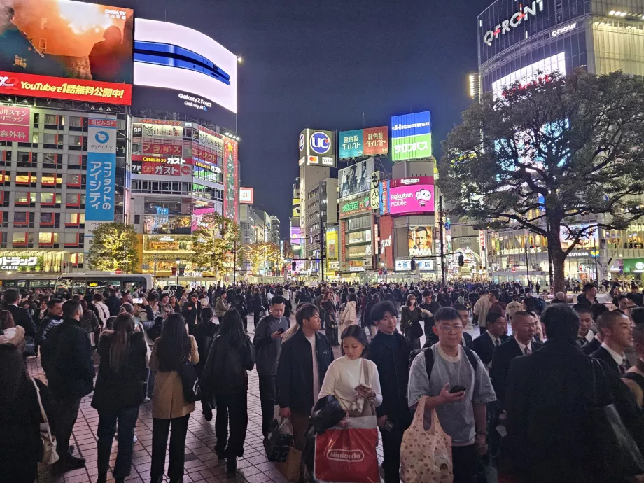 Junção de Shibuya à noite