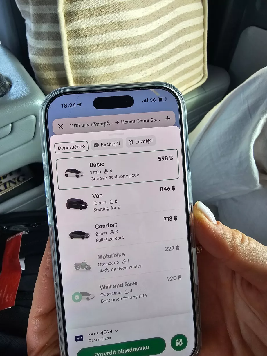 Preços dos parafusos desde o cais até Chaweng