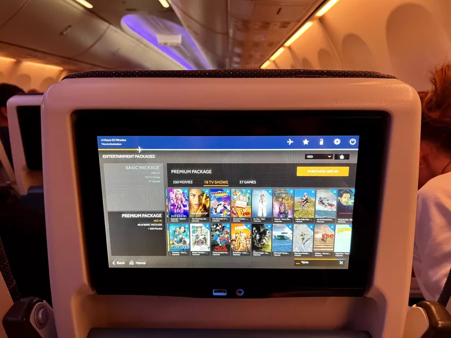 Flydubai e entretenimento a bordo pago