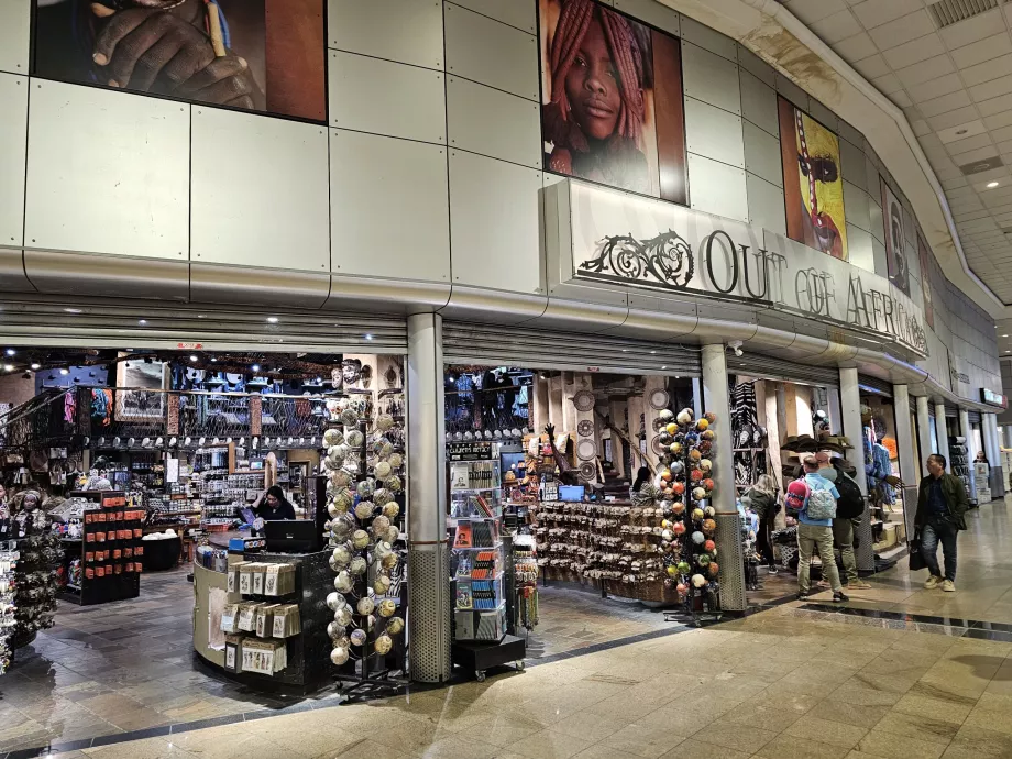 Loja de recordações na zona de trânsito