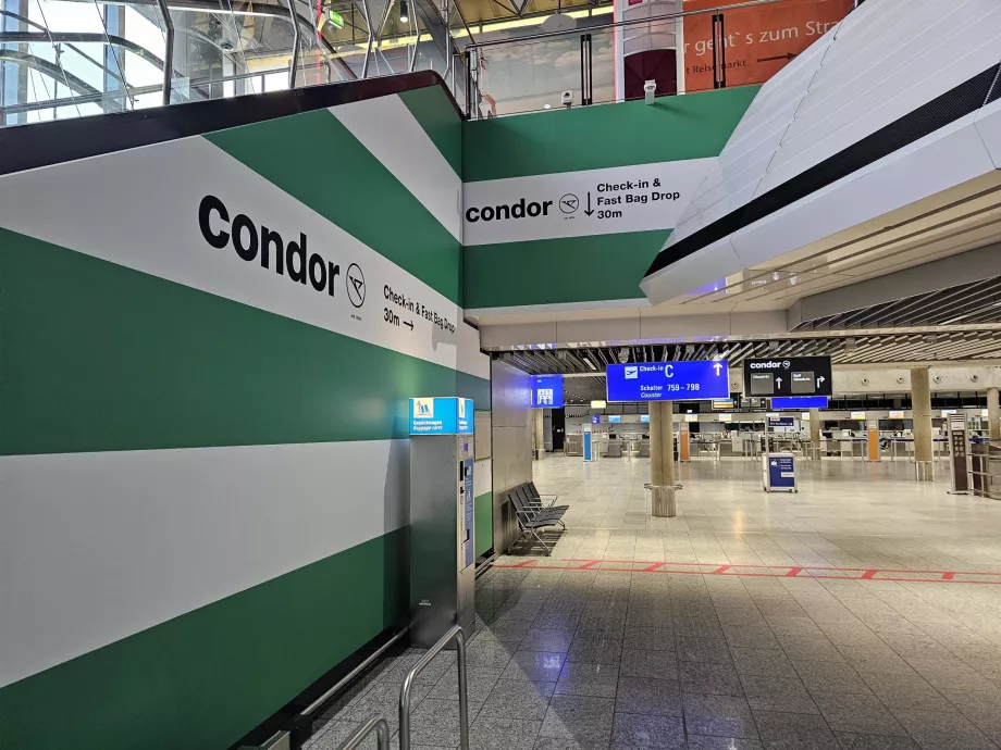 Check-in no aeroporto de Frankfurt