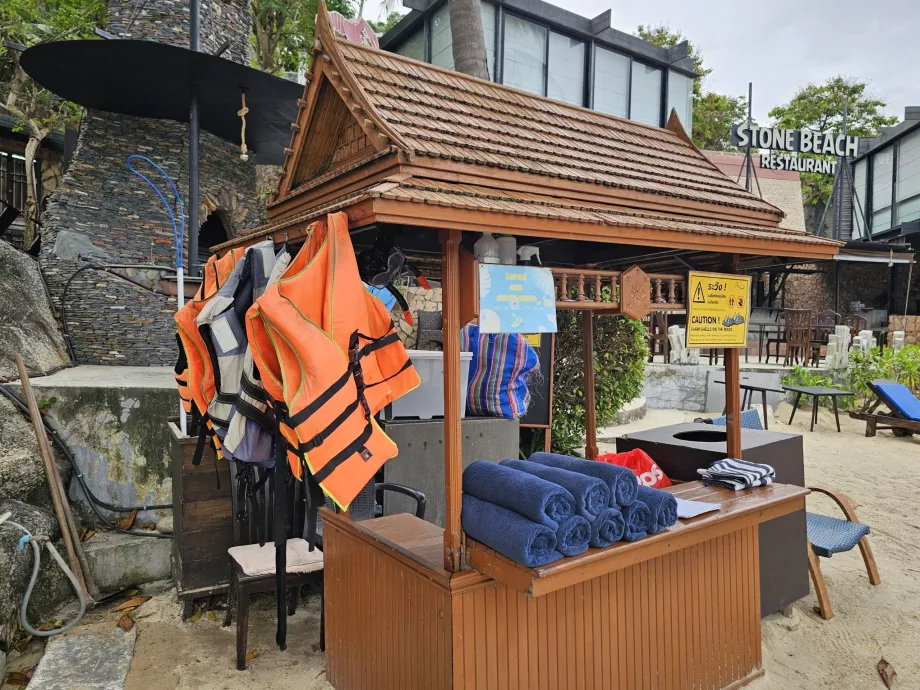 Aluguer de toalhas na praia do hotel