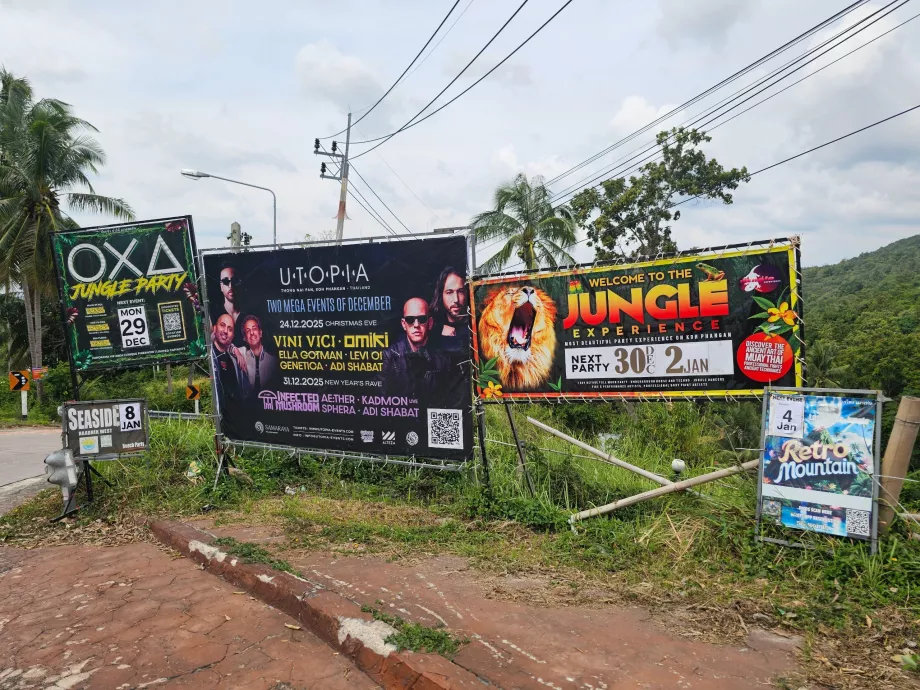 Anúncios para festas e clubes noturnos