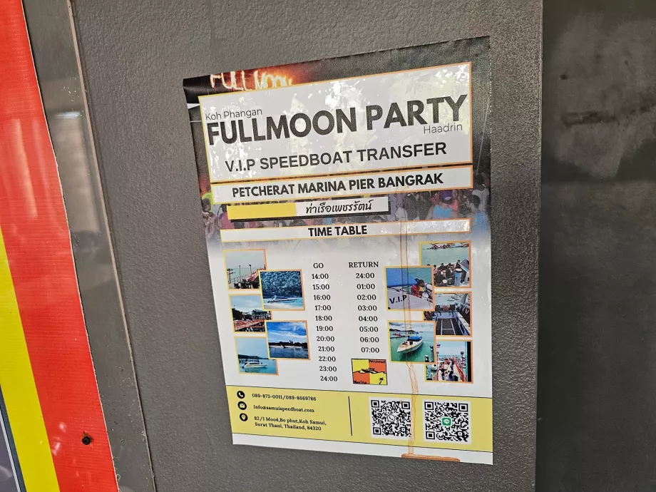 Festa da Lua Cheia - barcos a partir de Koh Samui