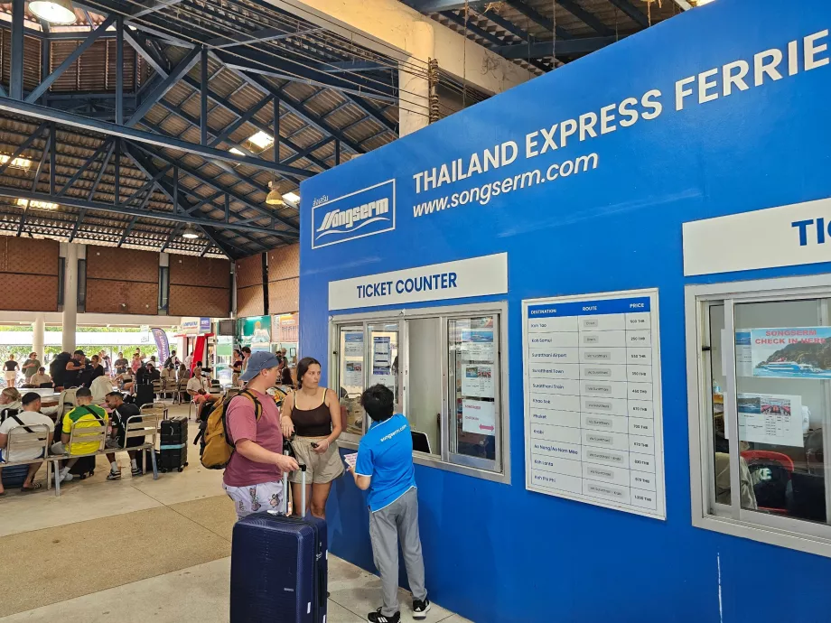 Cais de Thong Sala, bilheteira