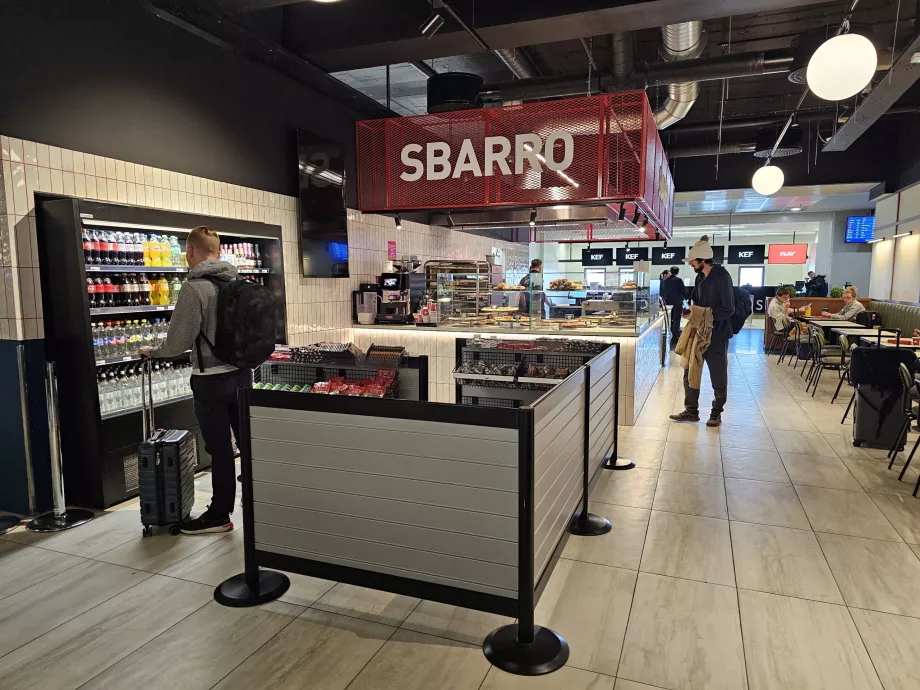 Restaurante Sbarro, parte não Schengen