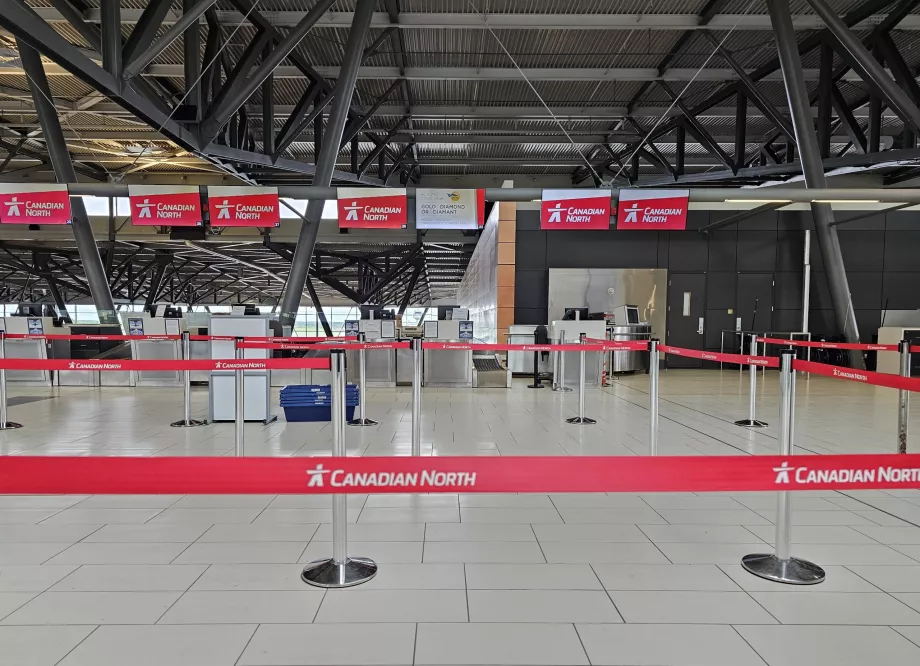 Check-in no Norte do Canadá