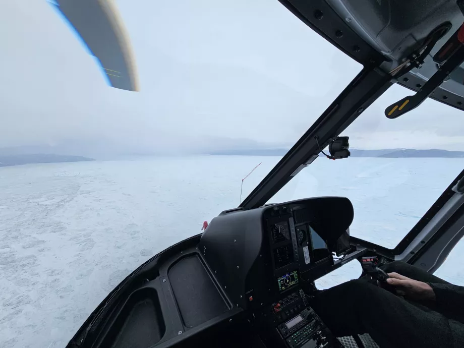 Cockpit do helicóptero, Kangia Helicopter Tour