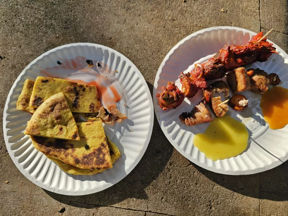 O meu jantar no Parque Forodhani