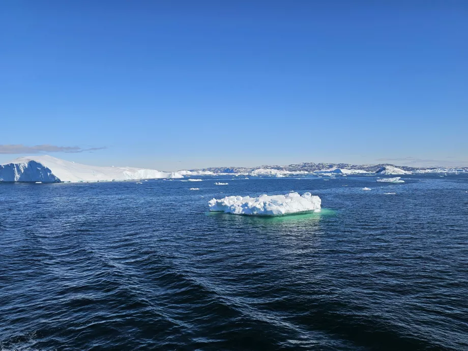 Vista do convés em redor de Ilulissat
