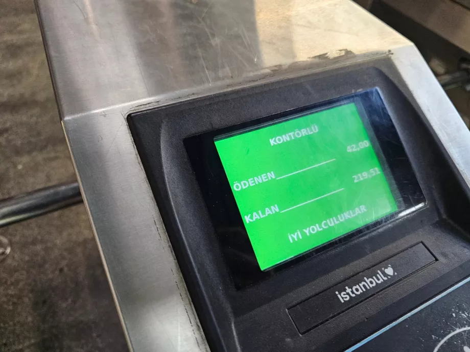 Saldo no Istanbulkart