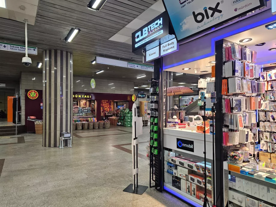 Lojas nas estações de metro