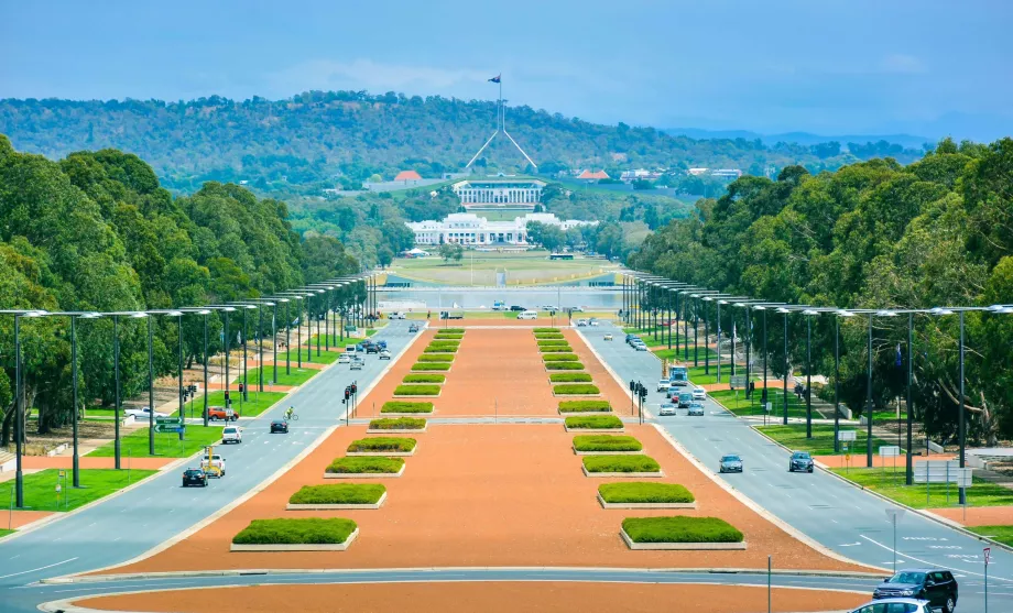Rua principal de Camberra