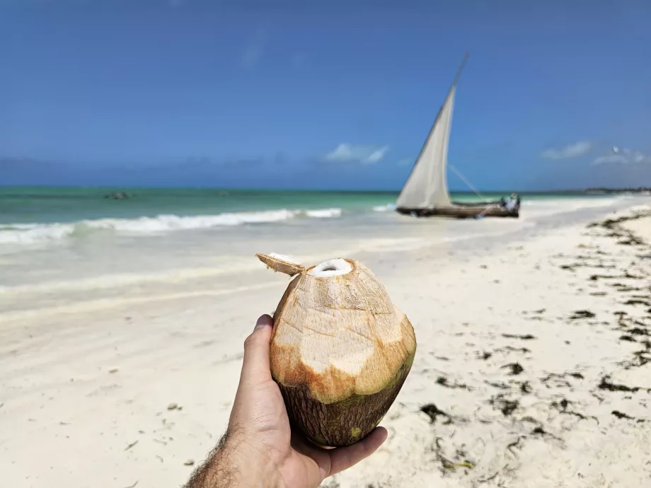 Côco na praia de Paje