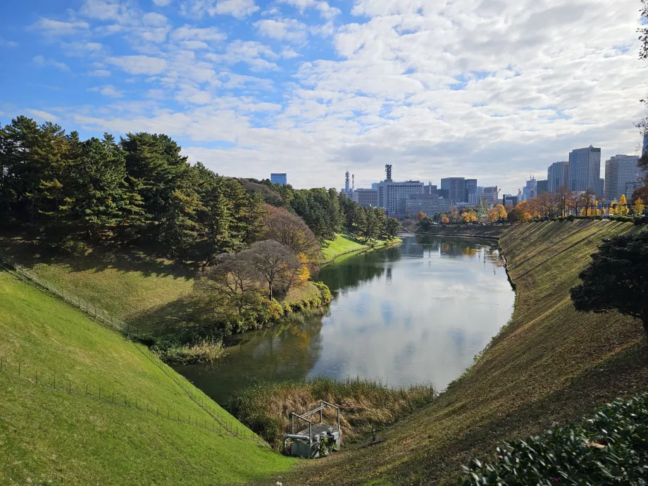 O fosso em redor do Palácio Imperial