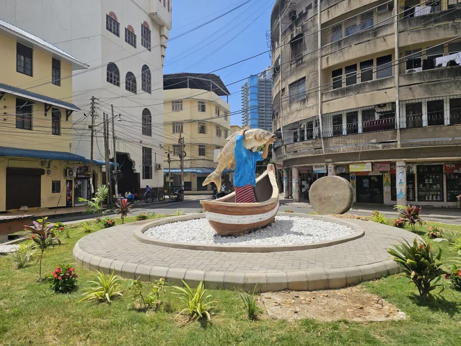 Estátua de um pescador