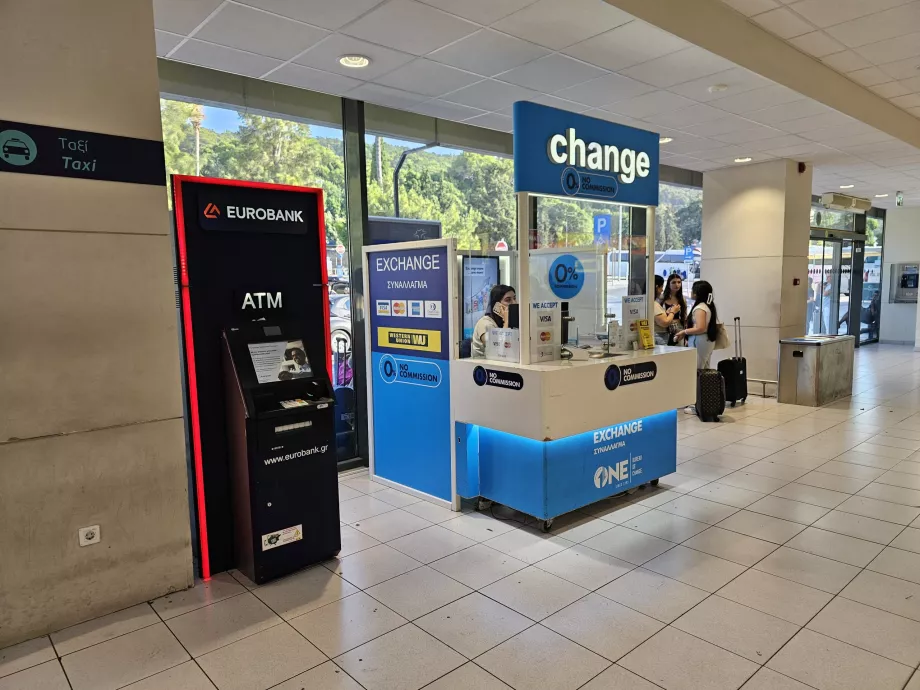 Câmbio de moeda e Multibanco Eurobank