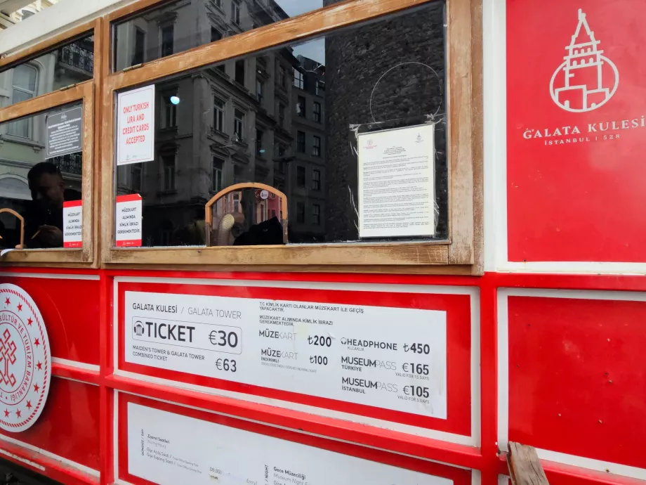 Torre Galata, preços de entrada