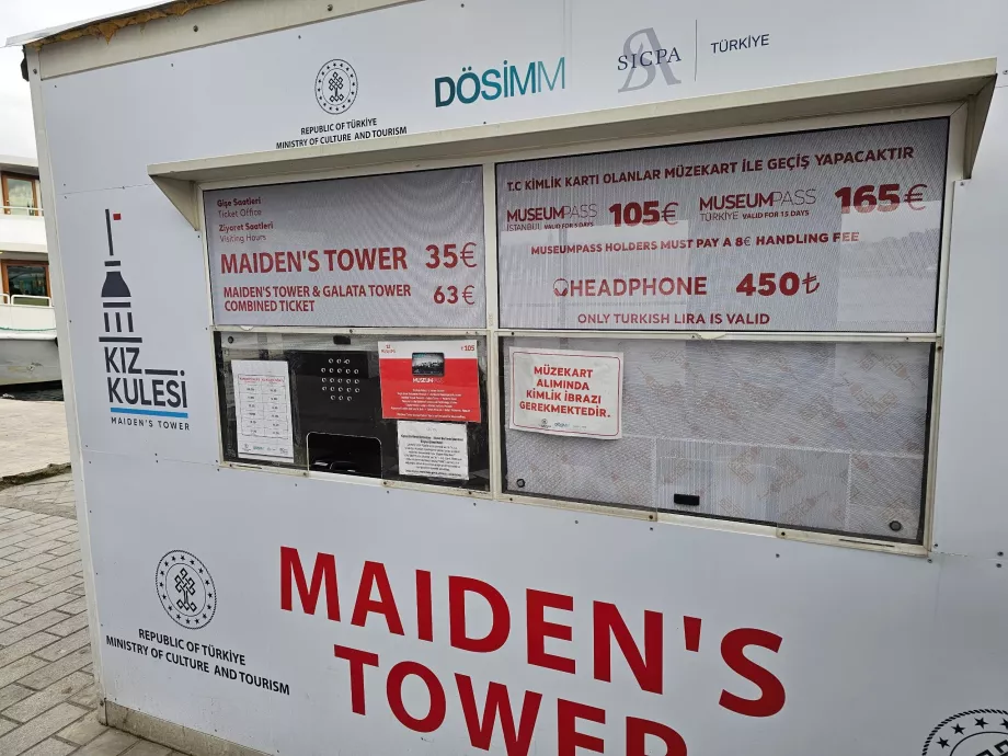 Preços dos bilhetes para a Maiden Tower
