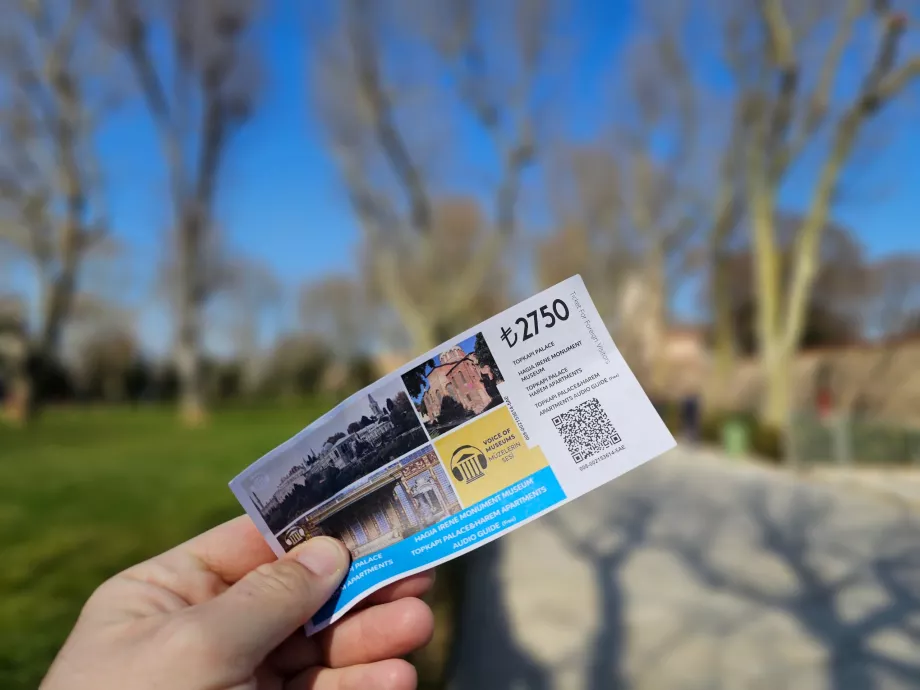 Bilhete para o Palácio Topkapi