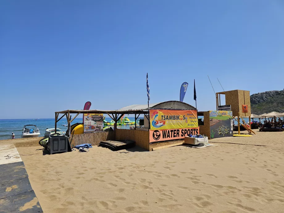 Desportos náuticos, praia de Tsambika