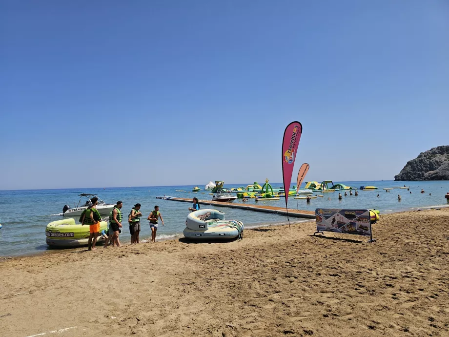 Desportos náuticos, praia de Tsambika