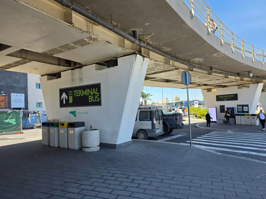 O caminho para o terminal de autocarros