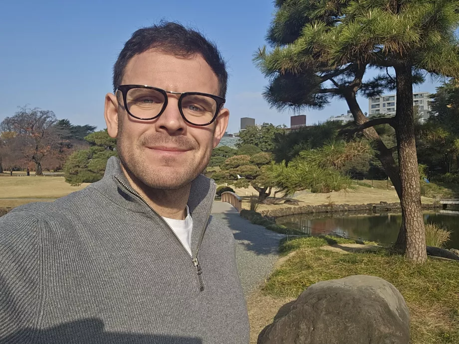 Eu no Jardim Nacional de Shinjuku Gyoen