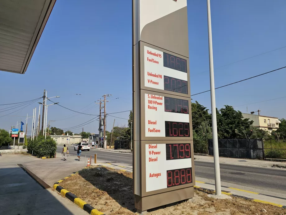 Preços da gasolina