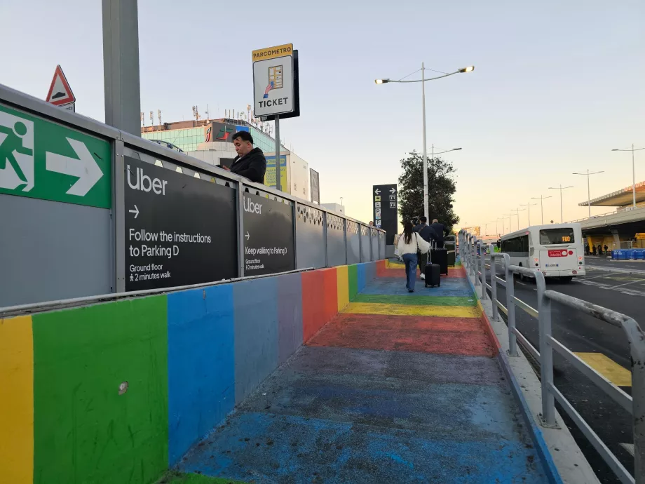Indicações para chegar ao ponto de recolha da Uber
