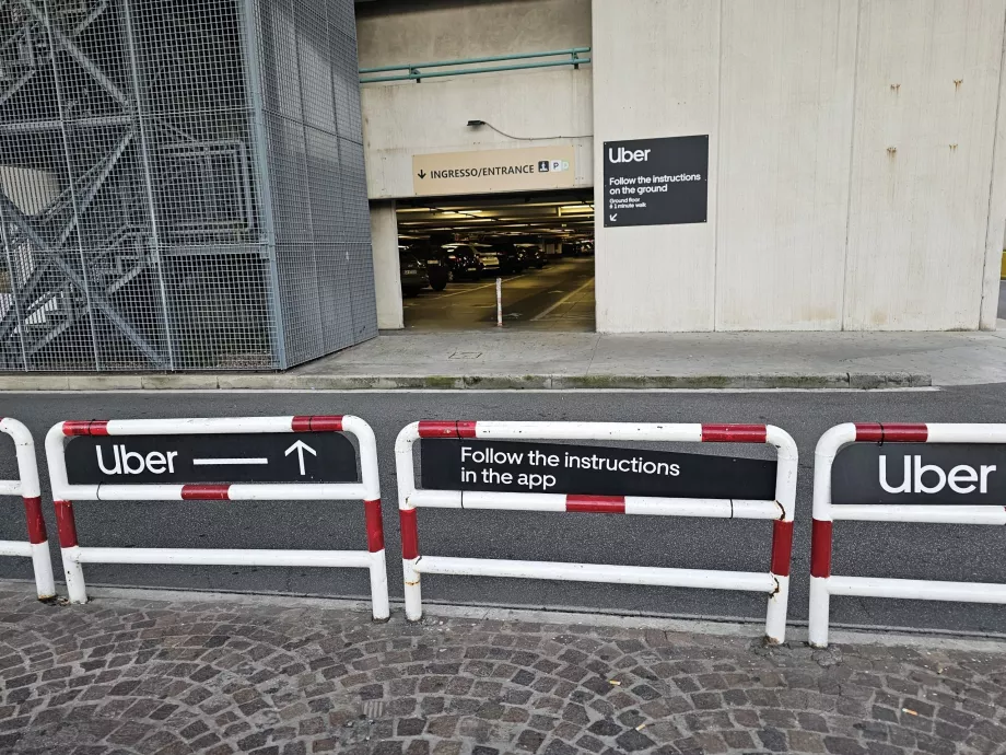 Indicações para chegar ao ponto de recolha da Uber