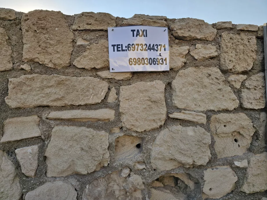 Número de telefone do táxi