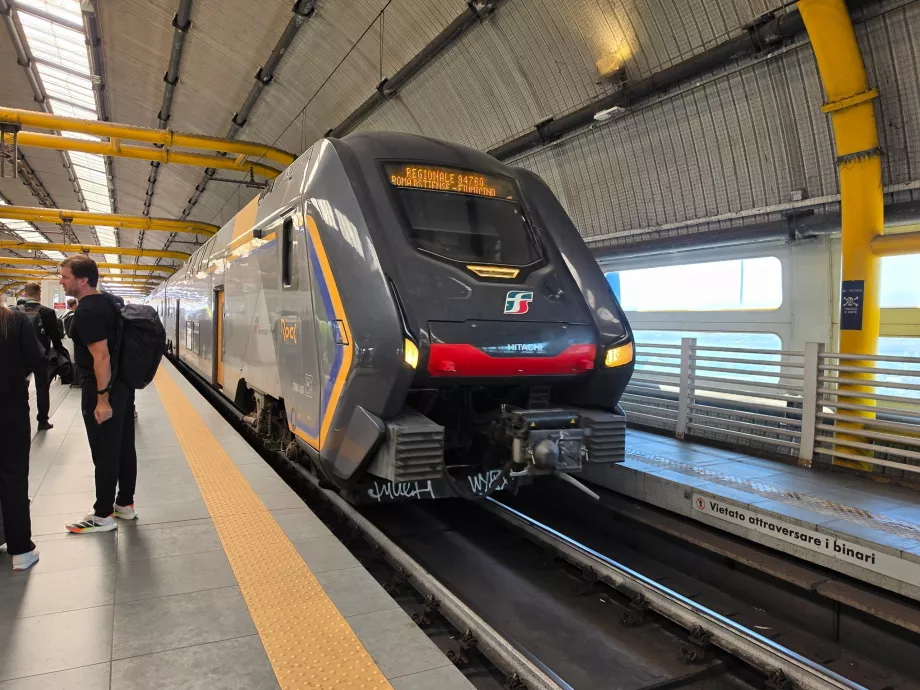 Comboio no Aeroporto de Fiumicino