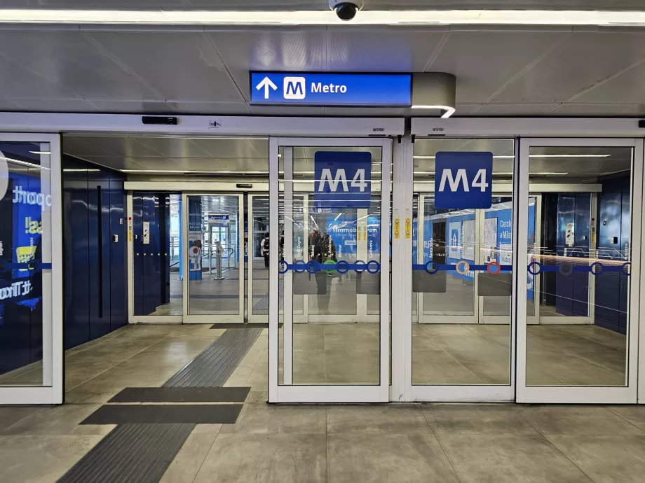 Direção para a estação de metro