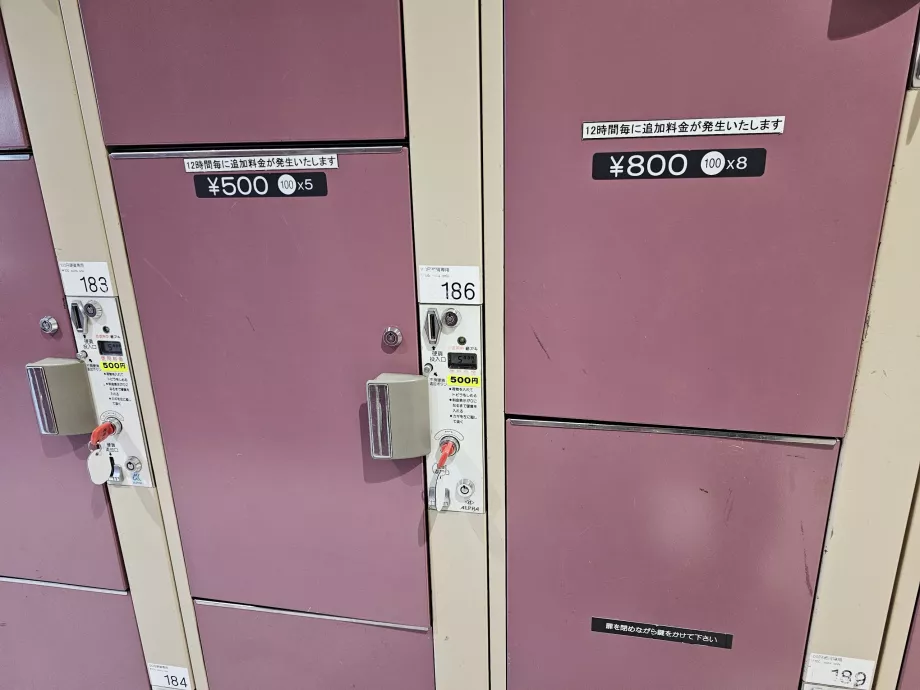 Preços do depósito de bagagens