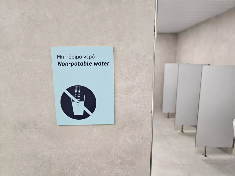 A água não é potável