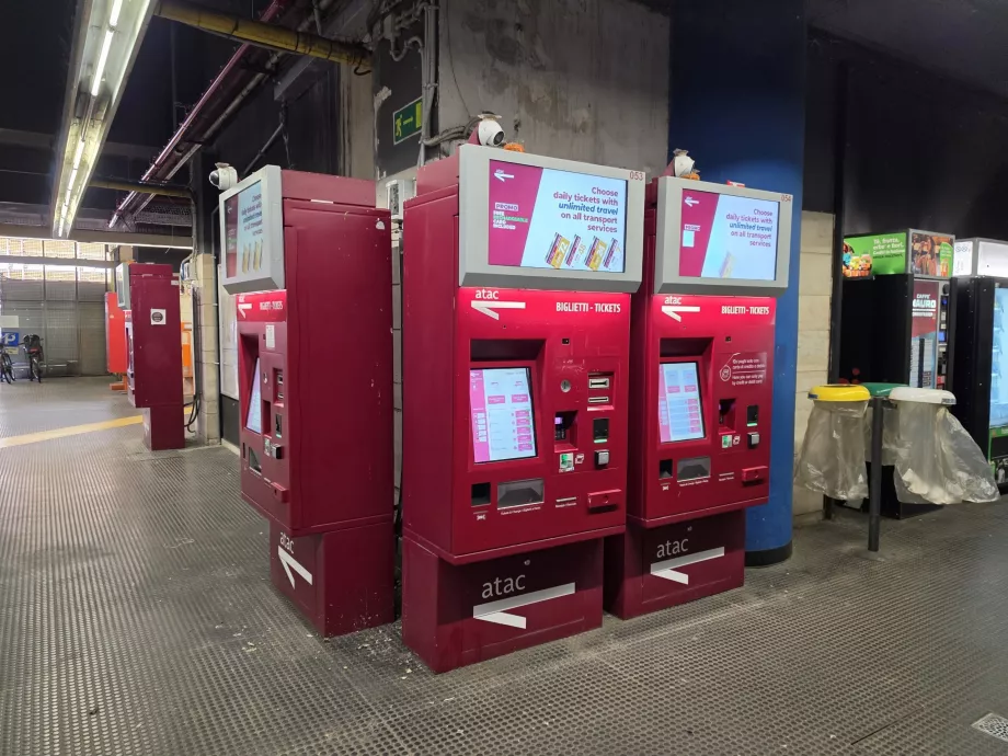 Máquinas de bilhetes em papel
