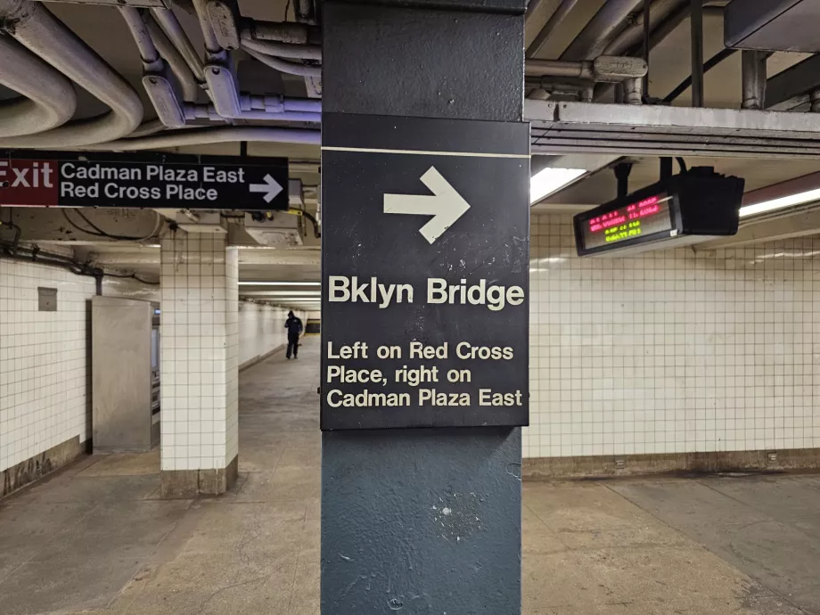 Direcções para a Ponte de Brooklyn