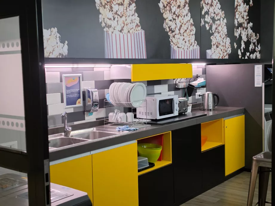 Cozinha comum para os hóspedes