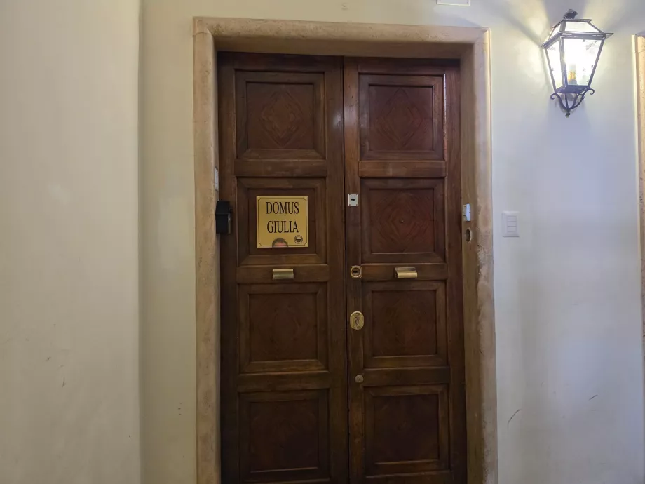 Entrada para a receção