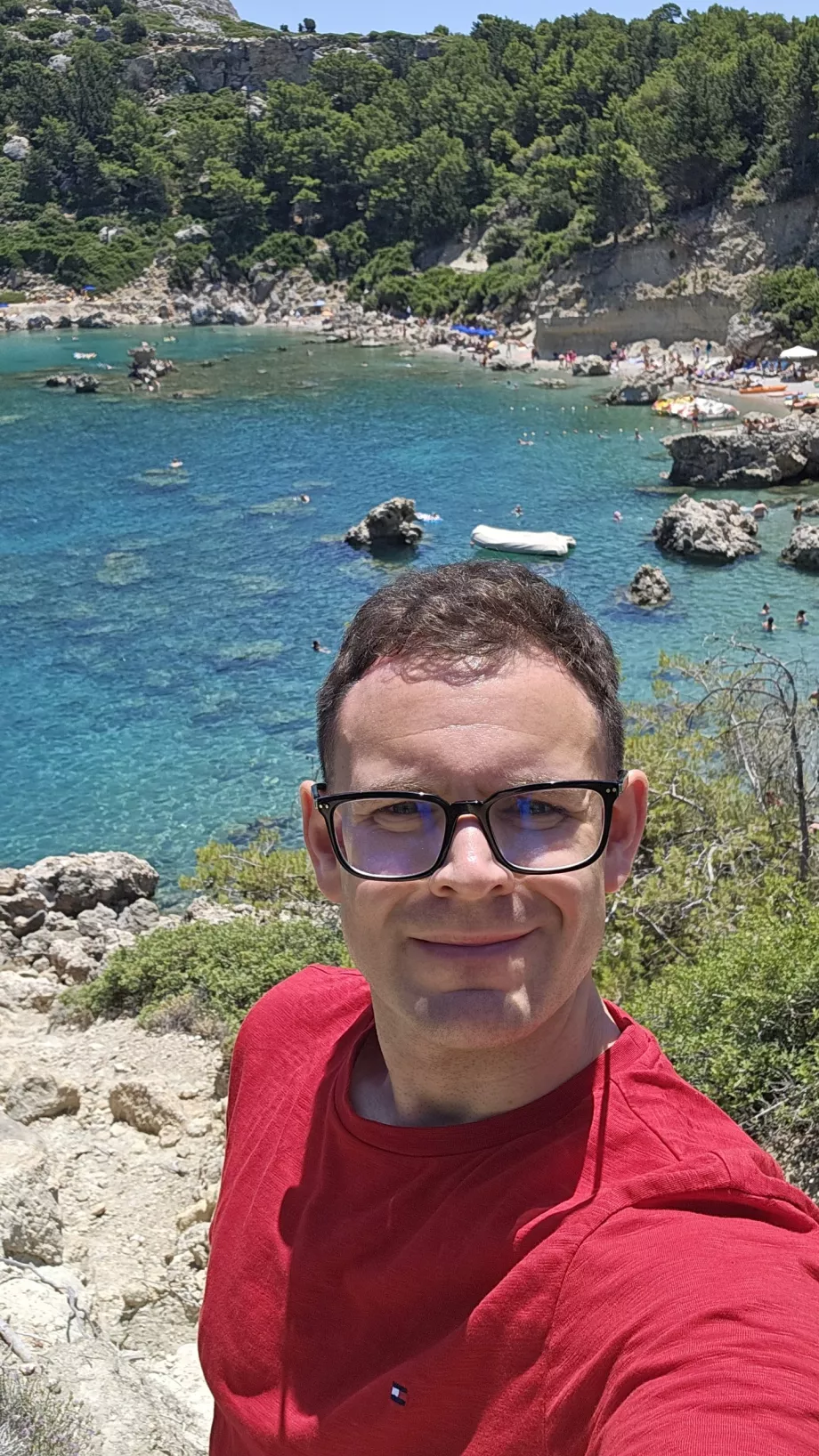 Christopher na praia de Anthony Quinn