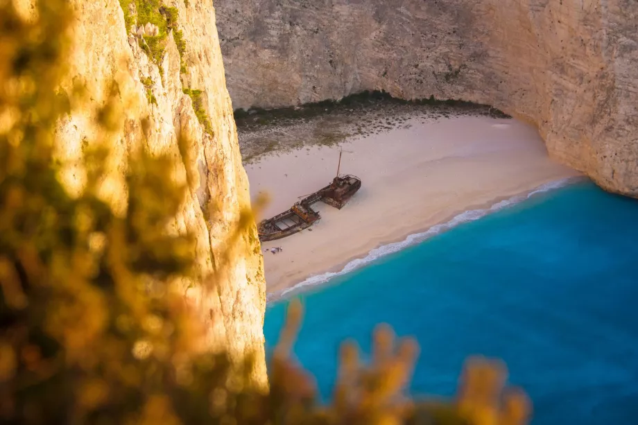 Navagio Beach em pormenor