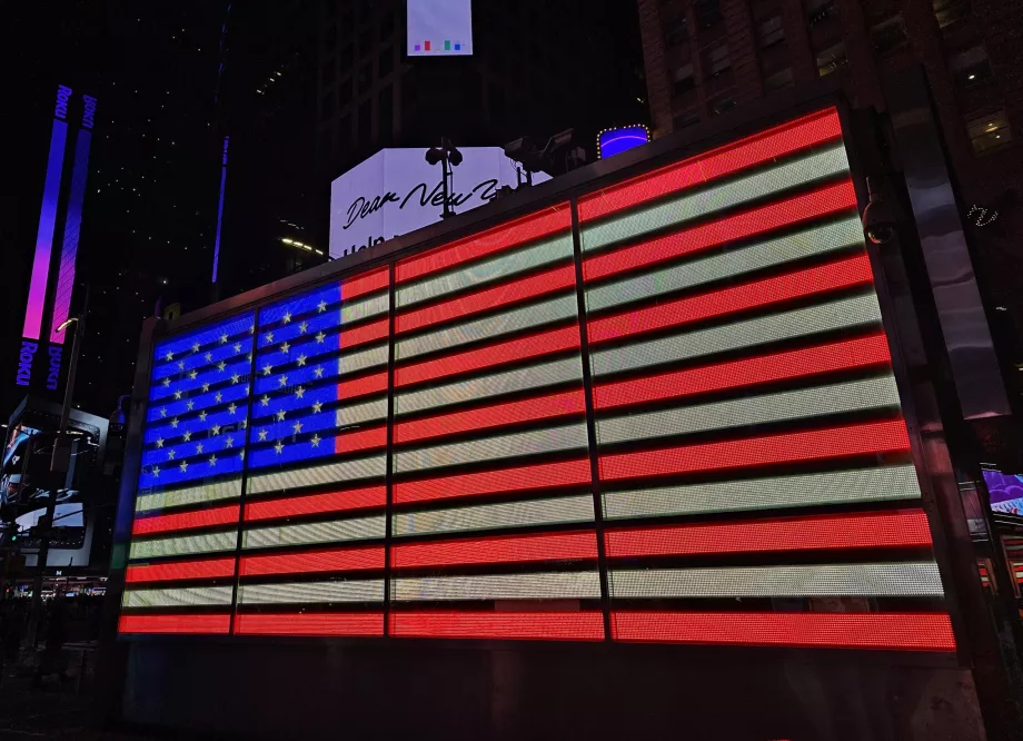 Bandeira em Times Square