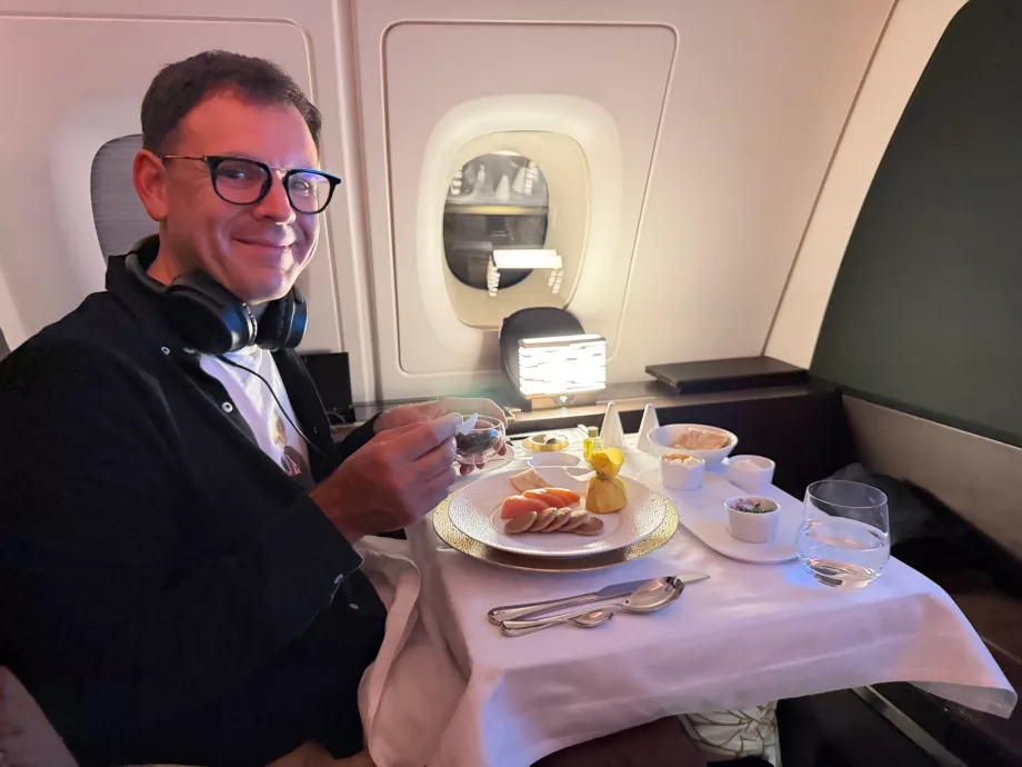 Estou a apreciar o serviço de caviar