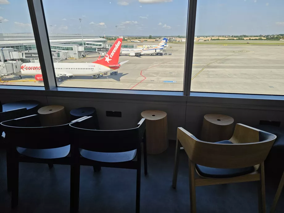 Vista do avião a partir do salão