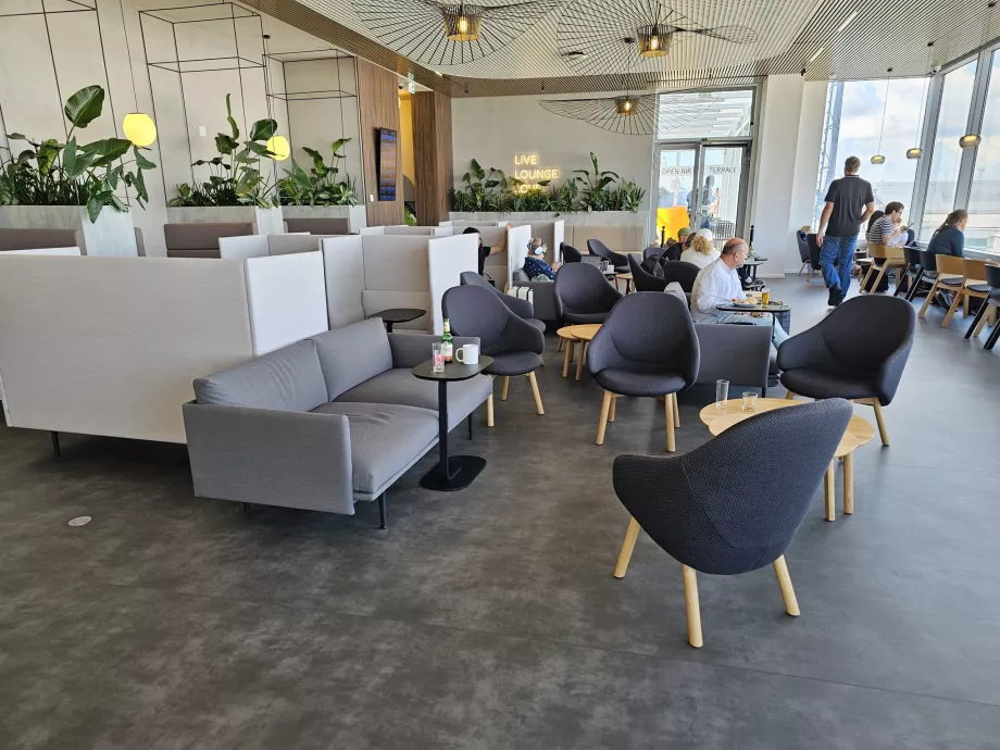 O ambiente geral da sala de estar